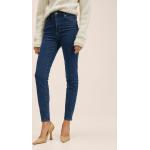 Przecenione Granatowe Jeansy rurki damskie Skinny fit marki Mango w rozmiarze S 