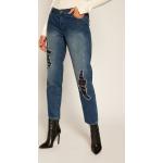 Przecenione Granatowe Proste jeansy damskie marki TWIN-SET 