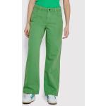 Przecenione Zielone Proste jeansy damskie marki Noisy May 