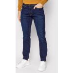Przecenione Granatowe Proste jeansy męskie Tapered fit dżinsowe marki Pepe Jeans 