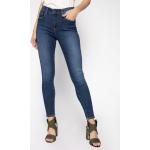 Przecenione Granatowe Jeansy rurki damskie Skinny fit dżinsowe marki Pepe Jeans w rozmiarze XS 