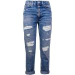 Niebieskie Jeansy rurki z kamieniami rurki dżinsowe marki DONDUP 
