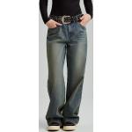 Granatowe Zniszczone jeansy damskie dżinsowe marki House w rozmiarze XL 