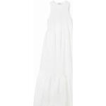 Białe Sukienki midi damskie do prania w pralce bez rękawów gładkie z wiskozy na wiosnę marki Desigual w rozmiarze S 