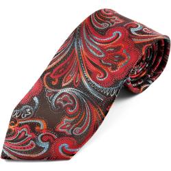 Jedwabny krawat w kwiecisty wzór paisley