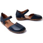 Ciemnoniebieskie Sandały skórzane damskie Rzepy na lato marki Josef Seibel w rozmiarze 40 