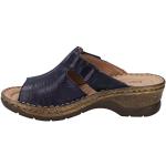 Niebieskie Sandały skórzane damskie Rzepy z nappy na lato marki Josef Seibel w rozmiarze 38 