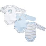 Niebieskie Body dziecięce dla niemowląt - 3 sztuki w rozmiarze 56 - wiek: 0-6 miesięcy 