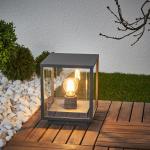 Przecenione Ciemnoszare Lampy cokołowe przezroczyste w nowoczesnym stylu aluminiowe 