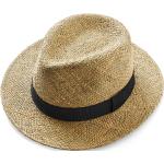 Czarne Letnie kapelusze męskie eleganckie słomiane marki Fawler 