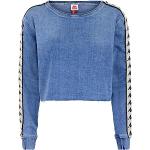 Kobaltowe Bluzy z kapturem damskie marki Kappa w rozmiarze XL 