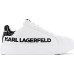 Karl Lagerfeld Maxi Kup - Damskie Buty Rekreacyjne Trampki Skórzane Białe KL62210-010 ORIGINAL