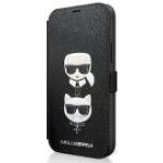 Czarne Pokrowce na telefony miękkie ze skóry syntetycznej marki Karl Lagerfeld 