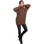 Brązowe Swetry oversize damskie marki MOE 
