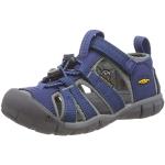Niebieskie Sandały trekkingowe dla dzieci Rzepy na lato marki Keen w rozmiarze 24 