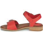Czerwone Sandały skórzane damskie na lato marki Kickers w rozmiarze 40 