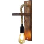 Brązowe Kinkiety & Lampy ścienne w nowoczesnym stylu drewniane - gwint żarówki: E27 