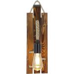 Brązowe Kinkiety & Lampy ścienne w nowoczesnym stylu drewniane - gwint żarówki: E27 