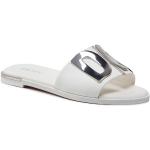 Przecenione Białe Buty skórzane damskie z gładkiej skóry na lato marki DKNY | Donna Karan w rozmiarze 39 