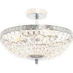 Klasyczna lampa sufitowa stalowa z kryształem 3-punktowa - Mondrian