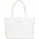 Białe Shopper bags damskie eleganckie marki Calvin Klein 