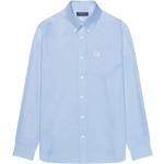 Niebieskie Koszulki na guziki w stylu casual marki Fred Perry 
