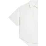 Białe Bluzki z krótkim rękawem damskie do prania w pralce z krótkimi rękawami eleganckie bawełniane marki Ami Paris w rozmiarze L 