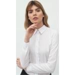 Białe Bluzki z kołnierzykiem damskie bawełniane marki Nife w rozmiarze XL 