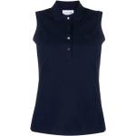 Niebieskie Koszulki polo damskie bez rękawów eleganckie marki Lacoste w rozmiarze S 