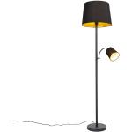 Czarne Lampy w stylu retro marki Qazqa - gwint żarówki: E14 