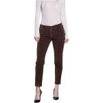 Brązowe Spodnie sztruksowe damskie w stylu biznesowym sztruksowe marki MASON´S w rozmiarze S 