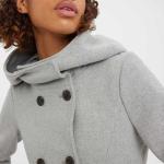 Szare Klasyczne płaszcze damskie na jesień marki Vero Moda Kate Moss 