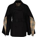 Czarne Klasyczne płaszcze damskie gładkie marki Burberry w rozmiarze XS 