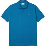 Niebieskie Koszulki polo męskie bawełniane marki Lacoste w rozmiarze S 