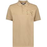 Beżowe Koszule z lamówką męskie z krótkimi rękawami gładkie marki Burberry w rozmiarze L 