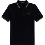Czarne Koszulki do tenisa pikowane eleganckie marki Fred Perry w rozmiarze XL 