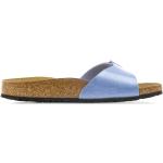 Niebieskie Sandały skórzane damskie oddychające syntetyczne na lato marki Birkenstock Madrid w rozmiarze 38 