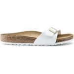 Białe Sandały skórzane damskie syntetyczne na lato marki Birkenstock Madrid w rozmiarze 37 