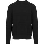 Czarne Swetry z okrągłym dekoltem męskie z wiskozy z dekoltem w serek marki Armani Exchange w rozmiarze XL 