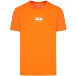 Pomarańczowe Koszulki męskie z krótkimi rękawami bawełniane marki Armani Exchange w rozmiarze XL 