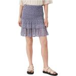 Niebieskie Krótkie spódnice damskie z falbankami z wiskozy marki PART TWO w rozmiarze XL 