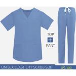 Niebieska Odzież medyczna damska na lato dla pana młodego w rozmiarze XL 