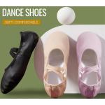 Beżowe Buty do baletu damskie sportowe z zamszu na imprezę w rozmiarze 24 