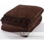 Brązowe Pledy do prania w pralce w nowoczesnym stylu marki Moca Design w rozmiarze 150x200 