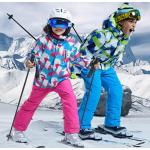 Wielokolorowe Kombinezony narciarskie dziecięce dla chłopców 