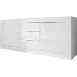 Komoda Basic 210 x 43 x 86 cm, 3 szuflady, 2 drzwi, biały mat