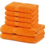 Komplet 6 pomarańczowych bawełnianych ręczników DecoKing Marina