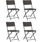 Srebrne Krzesła ogrodowe rozkładane - 4 sztuki w nowoczesnym stylu marki ELIOR 