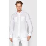 Przecenione Białe Koszule męskie w stylu casual marki Baldessarini w rozmiarze L 