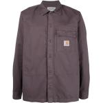 Fioletowe Eko Koszule z długim rękawem w stylu casual marki Carhartt WIP w rozmiarze XL 